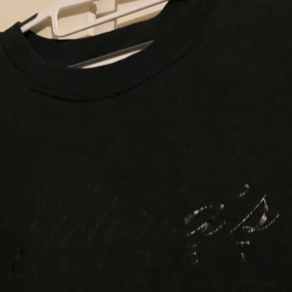 NWOT Victoria Secret sweatshirt black shiny lettering. Loose oversized fit. - Picture 4 of 6